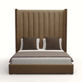 Irenne Vertical Channel Tufted Bed - Handcrafted Solid Wood Frame with Performance Fabrics® Upholstery