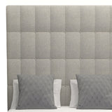 Nativa Interiors Moyra Box Tufted Upholstered High 87" Solid + Manufactured Wood / Revolution Performance Fabrics® Commercial Grade Panel Bed Grey Queen - 65.00"W x 86.00"D x 87.00"H