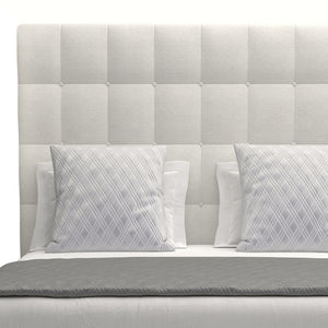 Nativa Interiors Moyra Box Tufted Upholstered Medium 67" Solid + Manufactured Wood / Revolution Performance Fabrics® Commercial Grade Panel Bed Off White Queen - 65.00"W x 86.00"D x 67.00"H