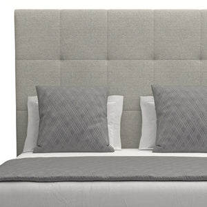 Nativa Interiors Moyra Button Tufted Upholstered Medium 67" Solid + Manufactured Wood / Revolution Performance Fabrics® Commercial Grade Panel Bed Grey Queen - 65.00"W x 86.00"D x 67.00"H