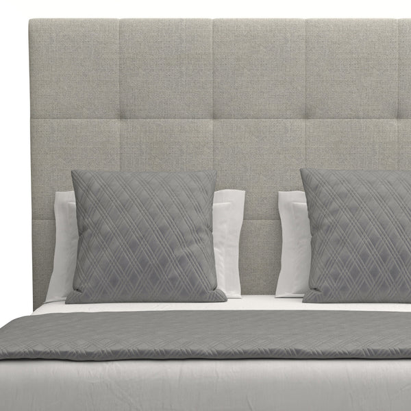 Nativa Interiors Moyra Button Tufted Upholstered Medium 67" Solid + Manufactured Wood / Revolution Performance Fabrics® Commercial Grade Panel Bed Grey Queen - 65.00"W x 86.00"D x 67.00"H