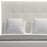 Nativa Interiors Moyra Button Tufted Upholstered Medium 67" Solid + Manufactured Wood / Revolution Performance Fabrics® Commercial Grade Panel Bed Off White Queen - 65.00"W x 86.00"D x 67.00"H