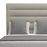 Nativa Interiors Moyra Horizontal Channel Tufted Upholstered Medium 67" Solid + Manufactured Wood / Revolution Performance Fabrics® Commercial Grade Panel Bed Grey Queen - 65.00"W x 86.00"D x 67.00"H