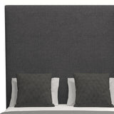 Nativa Interiors Moyra Plain Upholstered High 87" Solid + Manufactured Wood / Revolution Performance Fabrics® Commercial Grade Panel Bed Charcoal Queen - 65.00"W x 86.00"D x 87.00"H