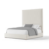 Nativa Interiors Moyra Plain Upholstered Medium 67" Solid + Manufactured Wood / Revolution Performance Fabrics® Commercial Grade Panel Bed Off White Queen - 65.00"W x 86.00"D x 67.00"H