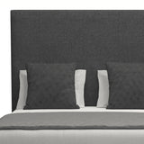 Nativa Interiors Moyra Plain Upholstered Medium 67" Solid + Manufactured Wood / Revolution Performance Fabrics® Commercial Grade Panel Bed Charcoal Queen - 65.00"W x 86.00"D x 67.00"H