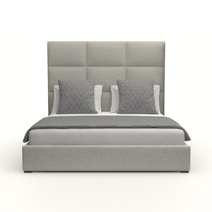 Nativa Interiors Moyra Square Tufted Upholstered Medium 67" Solid + Manufactured Wood / Revolution Performance Fabrics® Commercial Grade Panel Bed Grey Queen - 65.00"W x 86.00"D x 67.00"H