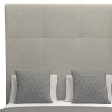 Nativa Interiors Moyra Simple Tufted Upholstered High 87" Solid + Manufactured Wood / Revolution Performance Fabrics® Commercial Grade Panel Bed Grey Queen - 65.00"W x 86.00"D x 87.00"H