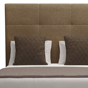 Nativa Interiors Moyra Simple Tufted Upholstered Medium 67" Solid + Manufactured Wood / Revolution Performance Fabrics® Commercial Grade Panel Bed Brown Queen - 65.00"W x 86.00"D x 67.00"H