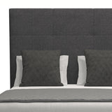 Nativa Interiors Moyra Simple Tufted Upholstered Medium 67" Solid + Manufactured Wood / Revolution Performance Fabrics® Commercial Grade Panel Bed Charcoal Queen - 65.00"W x 86.00"D x 67.00"H