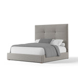 Nativa Interiors Moyra Simple Tufted Upholstered Medium 67" Solid + Manufactured Wood / Revolution Performance Fabrics® Commercial Grade Panel Bed Grey Queen - 65.00"W x 86.00"D x 67.00"H