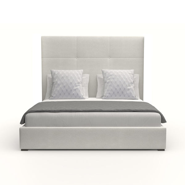 Nativa Interiors Moyra Simple Tufted Upholstered Medium 67" Solid + Manufactured Wood / Revolution Performance Fabrics® Commercial Grade Panel Bed Off White Queen - 65.00"W x 86.00"D x 67.00"H