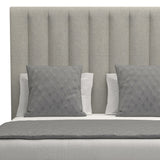 Nativa Interiors Moyra Vertical Channel Tufted Upholstered Medium 67" Solid + Manufactured Wood / Revolution Performance Fabrics® Commercial Grade Panel Bed Grey Queen - 65.00"W x 86.00"D x 67.00"H