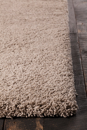 Chandra Rugs Bella 100% Polyester Hand-Woven Contemporary Shag Rug Tan 7'9 x 10'6