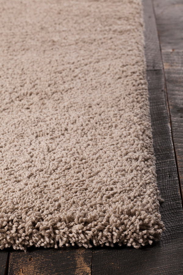 Chandra Rugs Bella 100% Polyester Hand-Woven Contemporary Shag Rug Tan 7'9 x 10'6