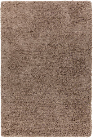 Chandra Rugs Bella 100% Polyester Hand-Woven Contemporary Shag Rug Taupe 7'9 x 10'6