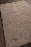 Chandra Rugs Bella 100% Polyester Hand-Woven Contemporary Shag Rug Taupe 7'9 x 10'6