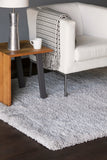 Chandra Rugs Bella 100% Polyester Hand-Woven Contemporary Shag Rug Grey 7'9 x 10'6