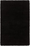 Chandra Rugs Bella 100% Polyester Hand-Woven Contemporary Shag Rug Black 7'9 x 10'6