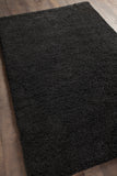 Chandra Rugs Bella 100% Polyester Hand-Woven Contemporary Shag Rug Black 7'9 x 10'6