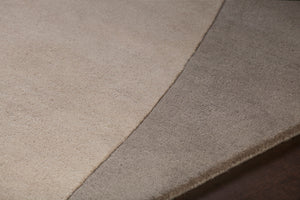 Chandra Rugs Bense Garza 100% Wool Hand-Tufted Contemporary Rug Grey/Blue/Black 7'9 Round