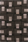 Chandra Rugs Bense Garza 100% Wool Hand-Tufted Contemporary Rug Black/Grey/Ivory 7'9 x 10'6