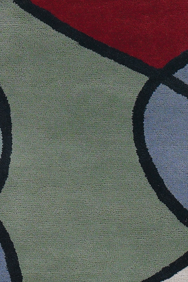 Chandra Rugs Bense Garza 100% Wool Hand-Tufted Contemporary Rug Multi 7'9 Round