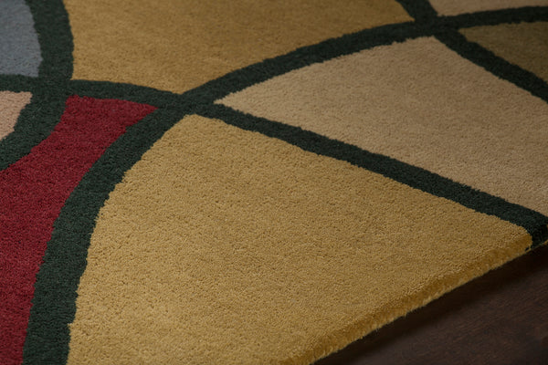 Chandra Rugs Bense Garza 100% Wool Hand-Tufted Contemporary Rug Multi 7'9 Round