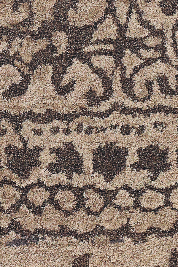 Chandra Rugs Berlow 100% Wool Hand-Tufted Contemporary Wool Rug Tan/Brown 9' x 13'