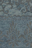 Chandra Rugs Berlow 100% Wool Hand-Tufted Contemporary Wool Rug Blue/Grey 9' x 13'