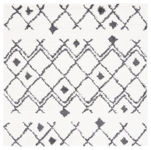 Safavieh Berber Shag 164 Power Loomed 50% Jute/45% Polypropylene/5% Polyester Shag & Flokati Rug BER164D-7SQ