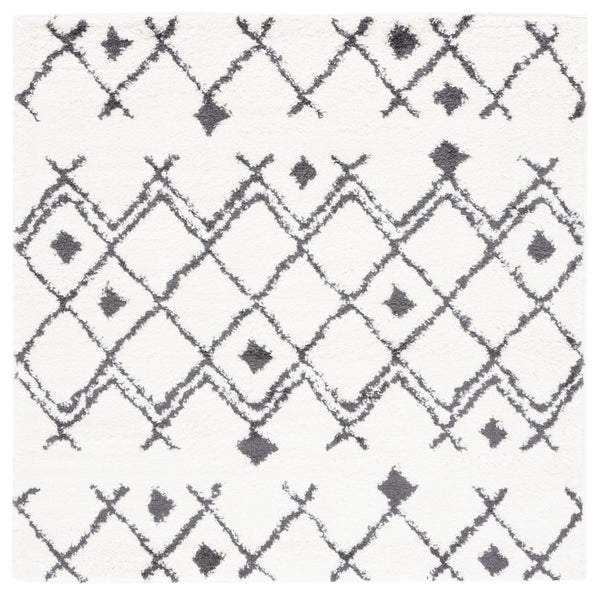 Safavieh Berber Shag 164 Power Loomed 50% Jute/45% Polypropylene/5% Polyester Shag & Flokati Rug BER164D-7SQ