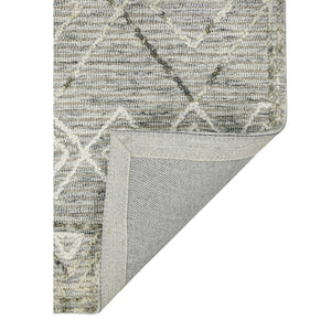 AMER Rugs Berlin BER-2 Hand-Hooked Geometric Farmhouse Area Rug Light Gray 9' x 13'
