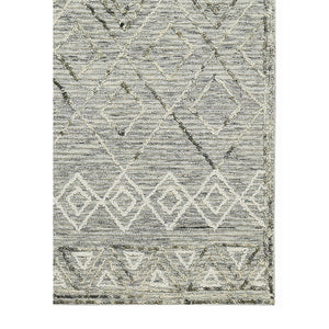 AMER Rugs Berlin BER-2 Hand-Hooked Geometric Farmhouse Area Rug Light Gray 9' x 13'