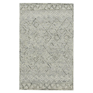 AMER Rugs Berlin BER-2 Hand-Hooked Geometric Farmhouse Area Rug Light Gray 9' x 13'