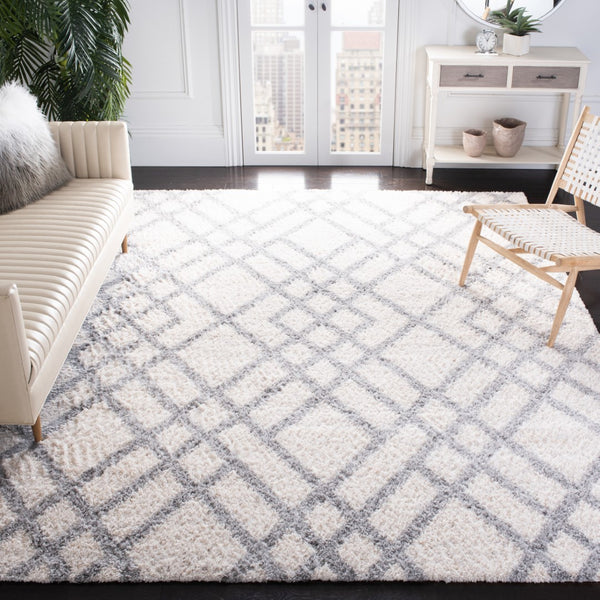Safavieh Berber Shag 214 Power Loomed Polypropylene Shag & Flokati Rug BER214A-8SQ