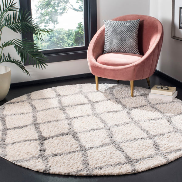 Safavieh Berber Shag 215 Power Loomed Polypropylene Shag & Flokati Rug BER215A-5SQ