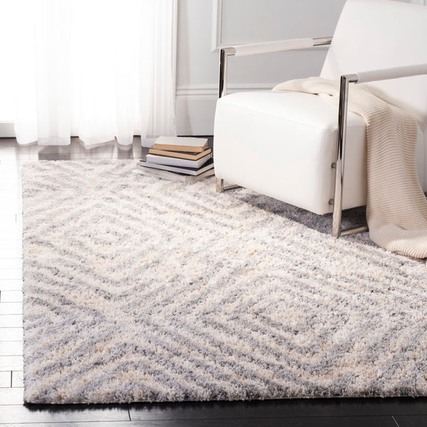 Safavieh Berber Shag 218 Power Loomed Polypropylene Shag & Flokati Rug BER218A-8SQ