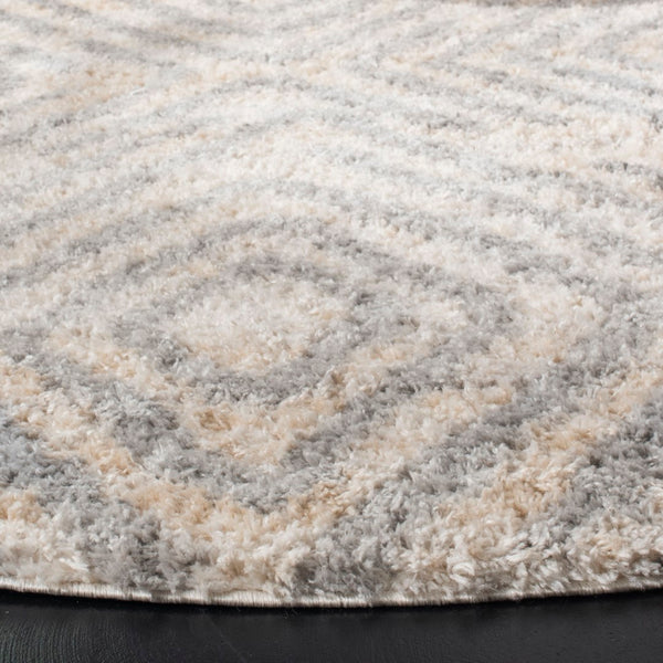 Safavieh Berber Shag 218 Power Loomed Polypropylene Shag & Flokati Rug BER218A-8SQ
