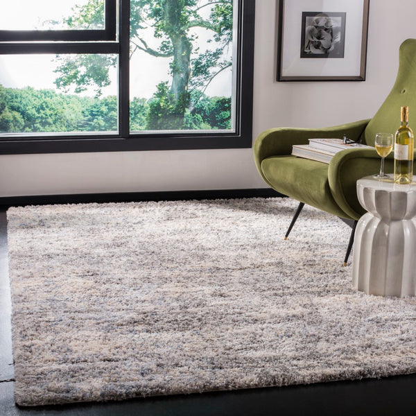 Safavieh Berber Shag 219 Power Loomed Polypropylene Shag & Flokati Rug BER219G-9SQ