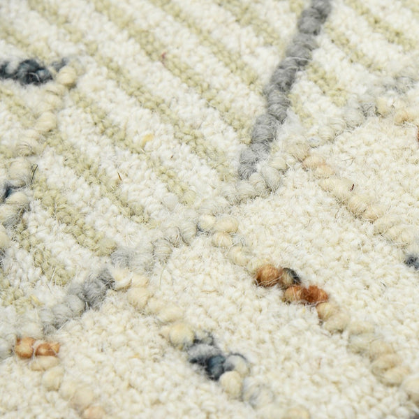 AMER Rugs Berlin BER-3 Hand-Hooked Geometric Farmhouse Area Rug Ivory 9' x 13'