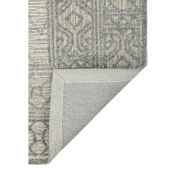AMER Rugs Berlin BER-4 Hand-Hooked Geometric Farmhouse Area Rug Gray 9' x 13'