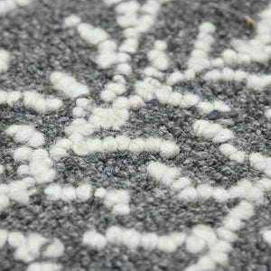 AMER Rugs Berlin BER-5 Hand-Hooked Geometric Farmhouse Area Rug Dark Gray 9' x 13'