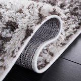 Safavieh Berber Shag 569 Shag - Contemporary Flat Weave Rug Grey / Dark Grey BER569F-8SQ