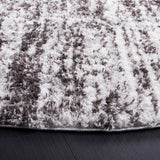 Safavieh Berber Shag 569 Shag - Contemporary Flat Weave Rug Grey / Dark Grey BER569F-8SQ