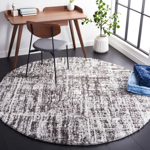 Safavieh Berber Shag 569 Shag - Contemporary Flat Weave Rug Grey / Dark Grey BER569F-8SQ