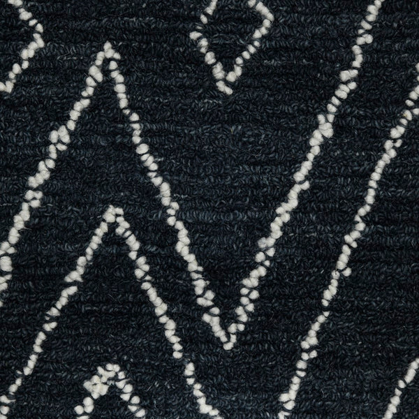 AMER Rugs Berlin BER-6 Hand-Hooked Geometric Farmhouse Area Rug Charcoal 9' x 13'