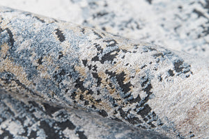 Momeni Bergen BGN-4 Machine Made Contemporary Abstract Indoor Area Rug Blue 10' x 13'1" BERGEBGN-4BLUA0D1