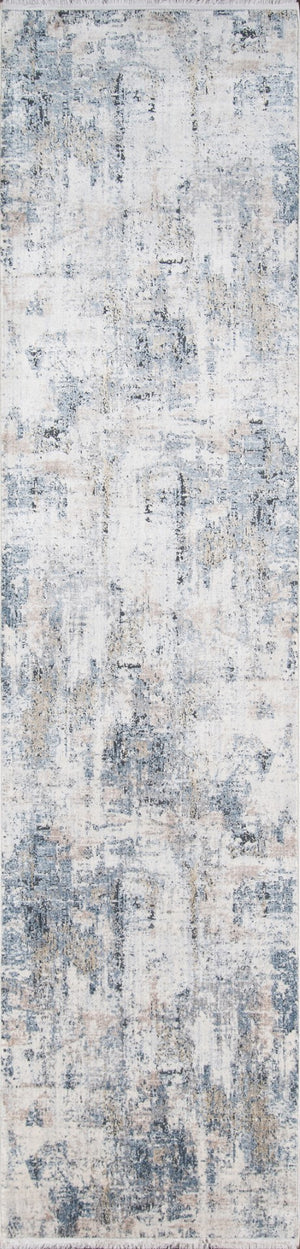 Momeni Bergen BGN-4 Machine Made Contemporary Abstract Indoor Area Rug Blue 10' x 13'1" BERGEBGN-4BLUA0D1