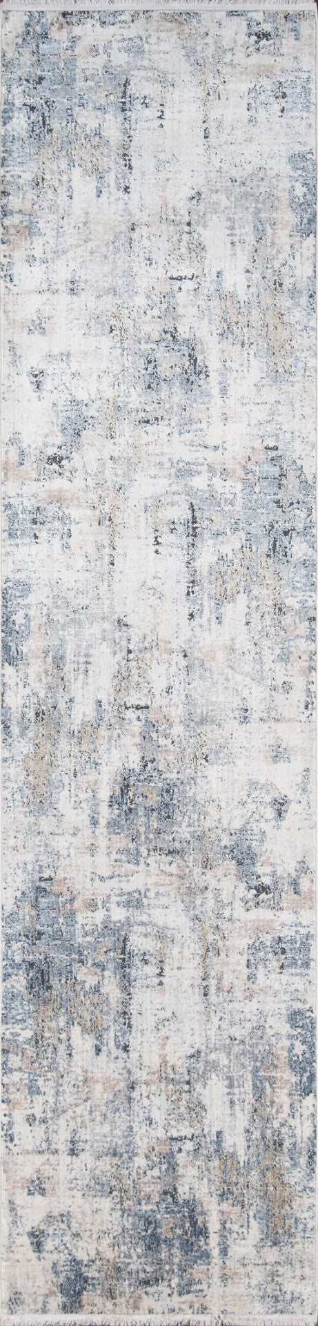 Momeni Bergen BGN-4 Machine Made Contemporary Abstract Indoor Area Rug Blue 10' x 13'1" BERGEBGN-4BLUA0D1